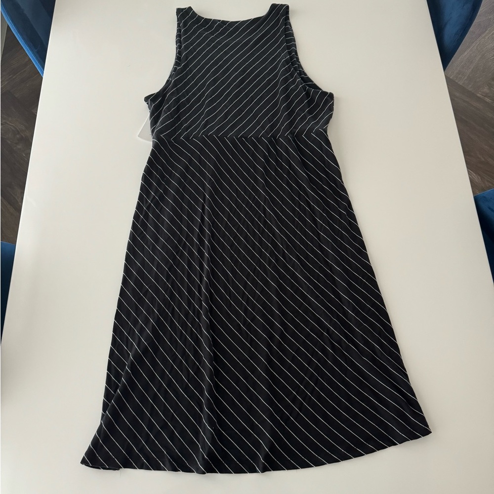 NWT ATHLETA Santorini High Neck Mix Stripe Dress - Picture 3 of 4